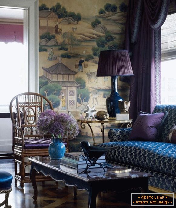 Moderní kombinace barev v obývacím pokoji