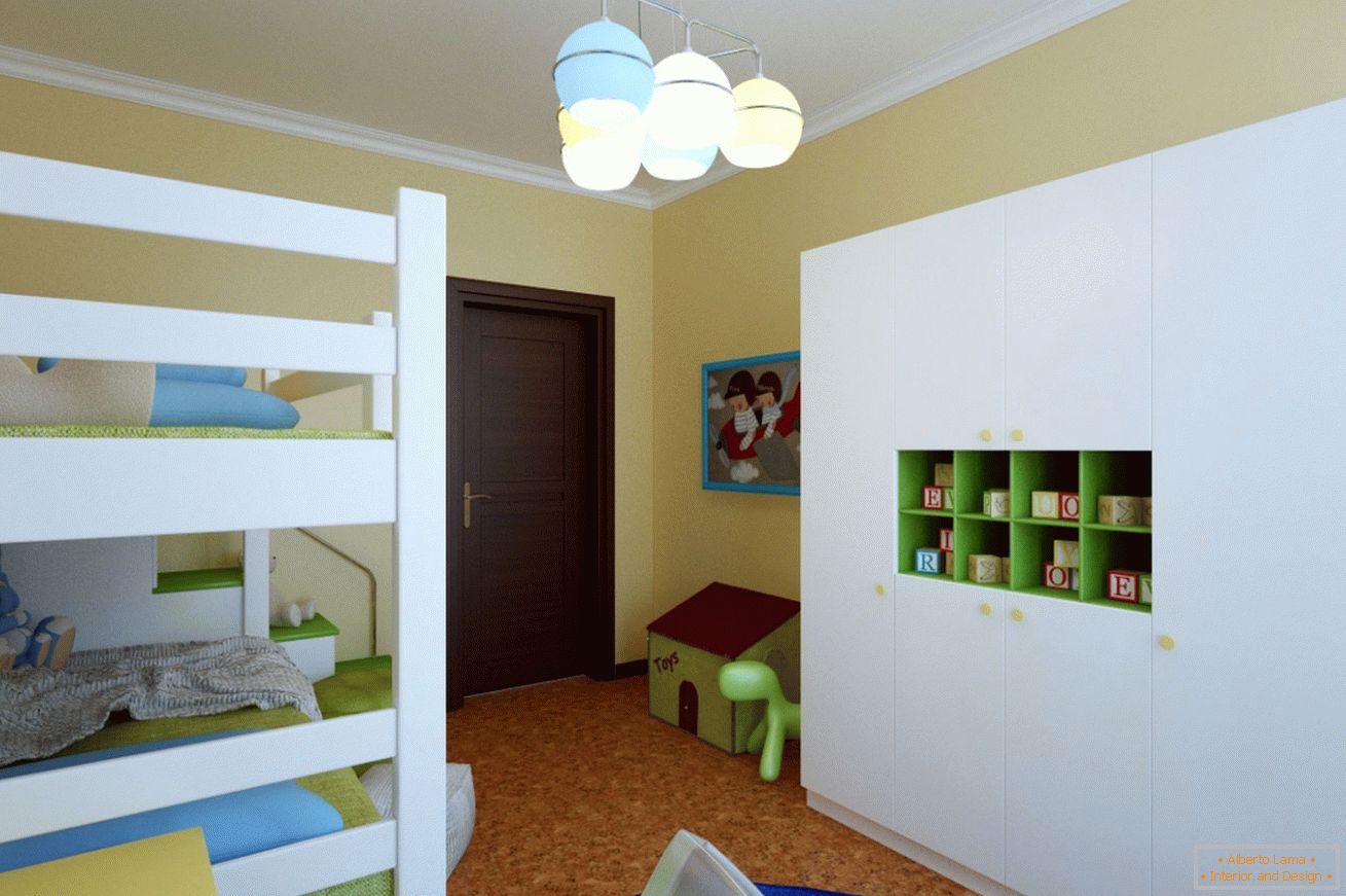Návrh dětského pokoje pro dvě děti