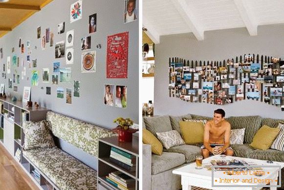 Jak můžete vyzdobit zeď v místnosti s fotografiemi