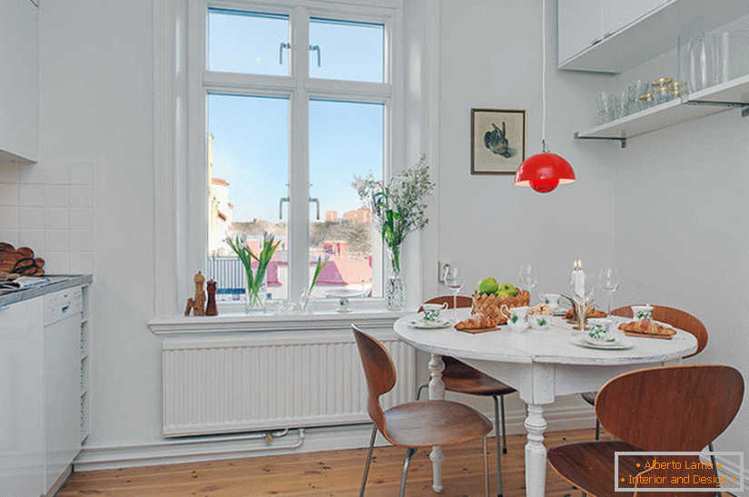 Interiér obývacího pokoje ve skandinávském stylu