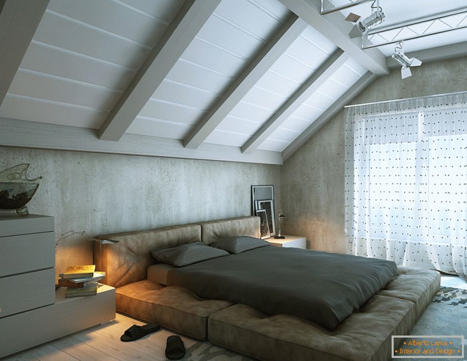 Příklad interiéru malé ložnice na fotografii