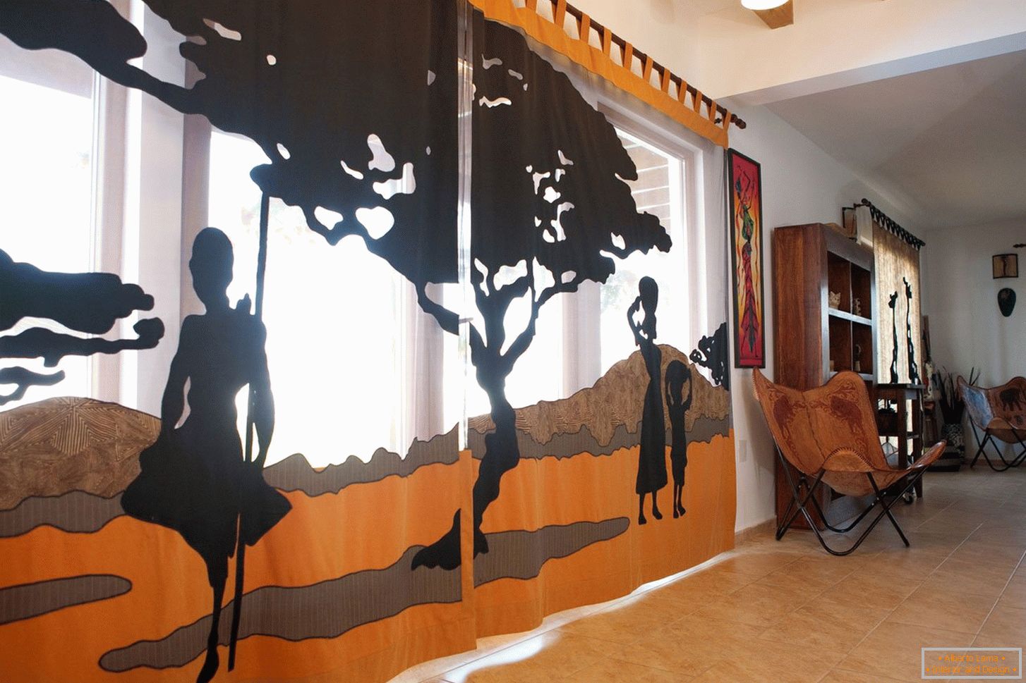 Textil v interiéru v africkém stylu