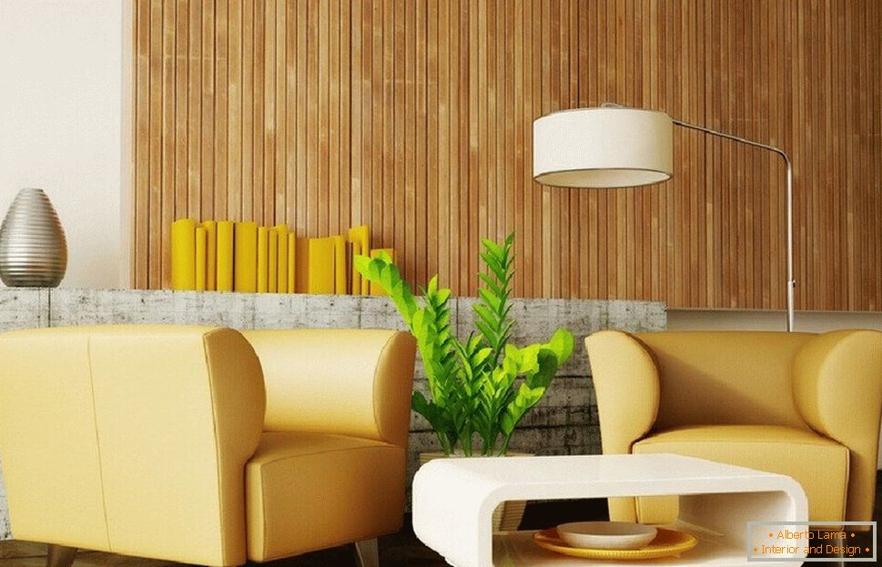 Bambus v interiéru obývacího pokoje