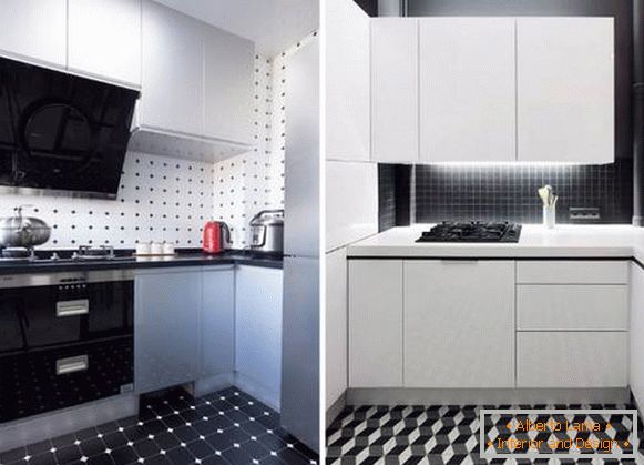 Černá a bílá kuchyně, foto 9