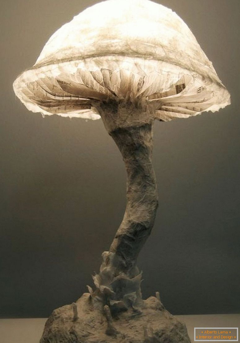 Lampa ve formě houby