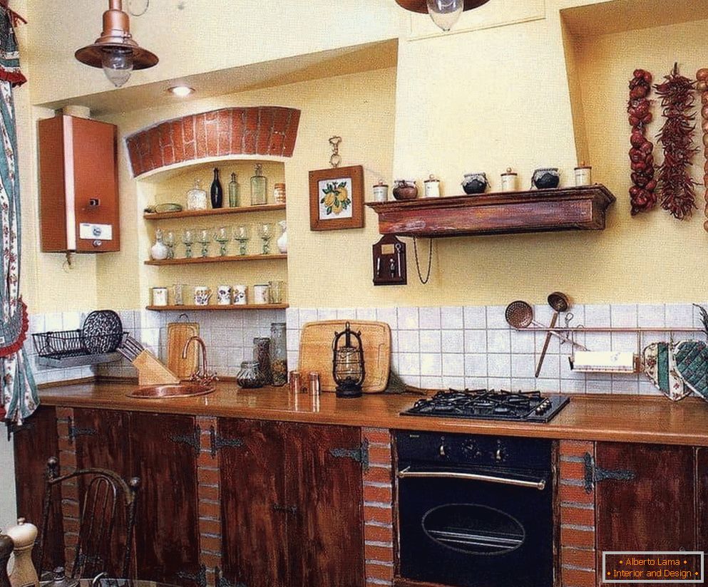 Prvky dekorace v ruské kuchyni