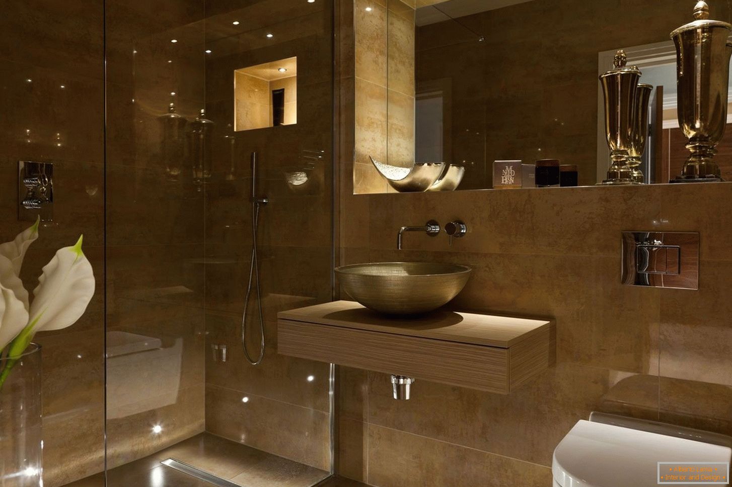Luxusní koupelnový interiér