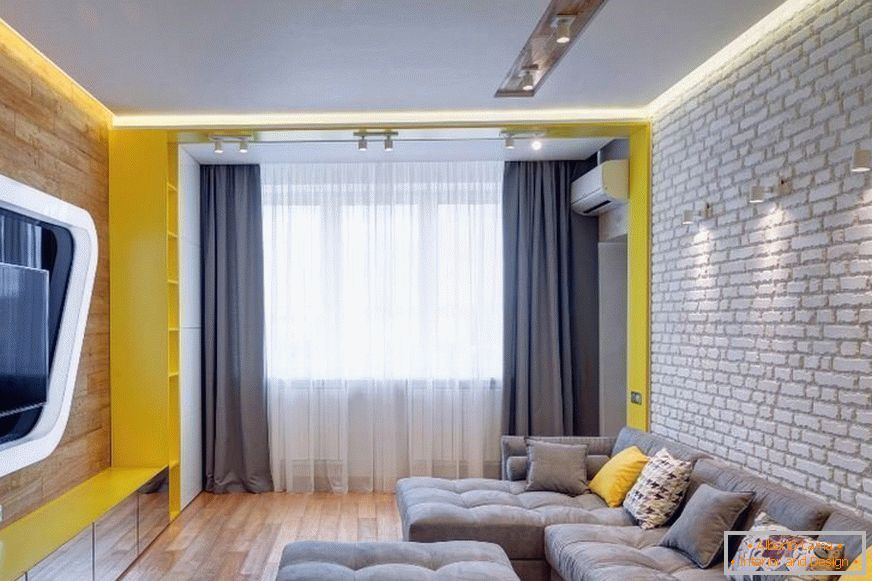 Tvořivý design obývacího pokoje
