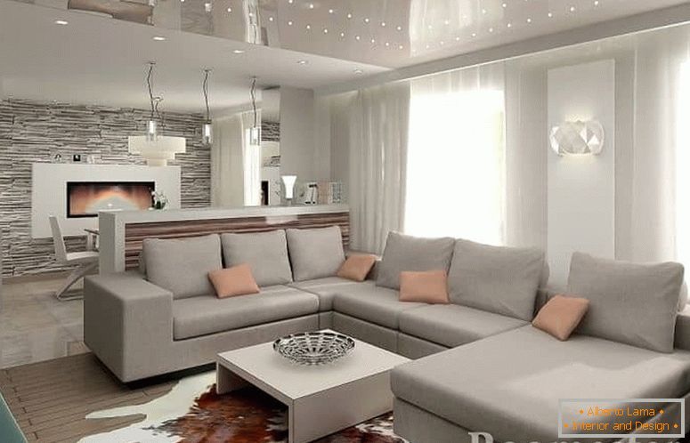 Bodové světla pro velký obývací pokoj
