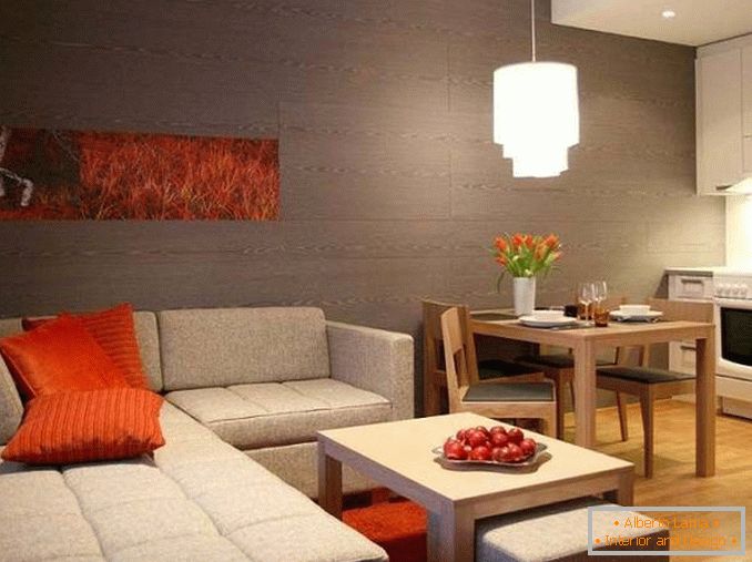 design kuchyně a obývacího pokoje, foto 1