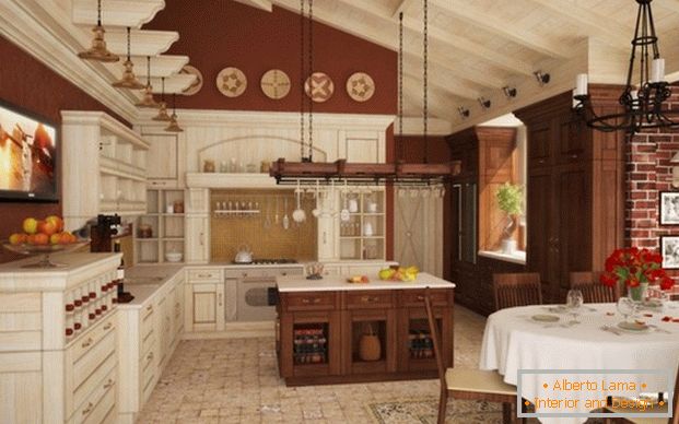 design kuchyně v soukromém domě