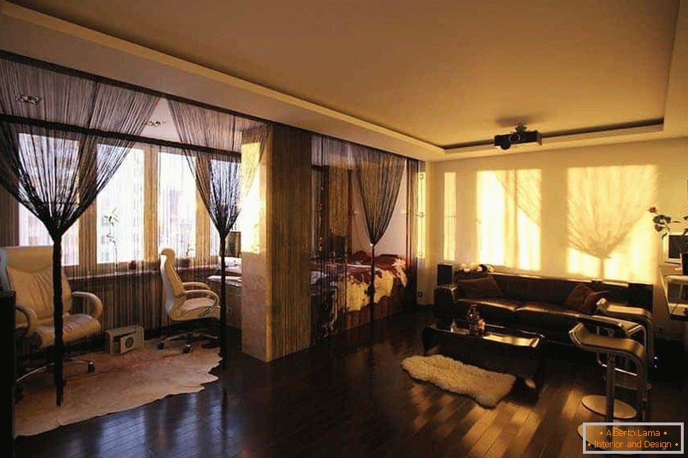 Studio apartmán s ložnicí a obývacím pokojem s kuchyní