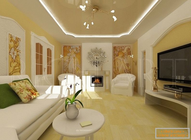 Lehký nábytek v interiéru v secesním stylu