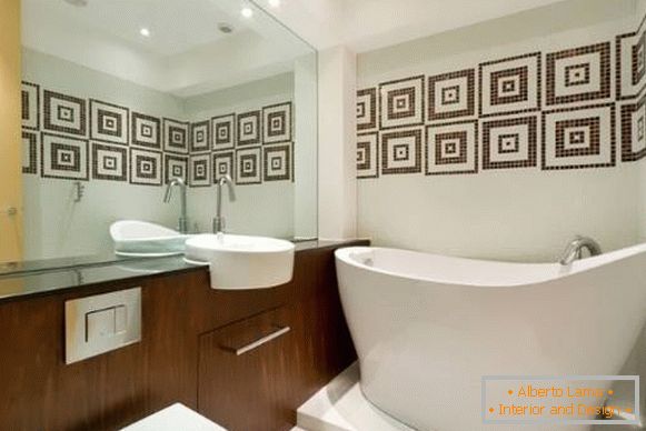 Design kombinované koupelny ve stylu luxusu