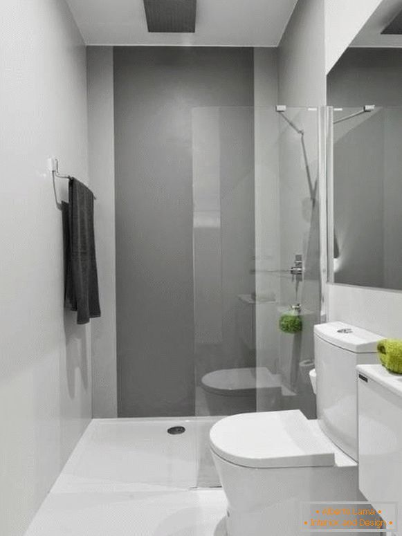 Malá kombinovaná koupelna - fotografie v bílých tónech