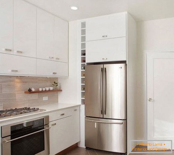 design malé kuchyně s lednicí, foto 33