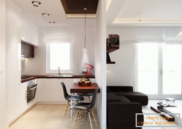 Jednopokojový apartmán o rozloze 40 m² v minimalistickém stylu