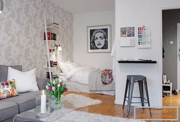 Design jednopokojového bytu o rozloze 30 m2 - foto 8