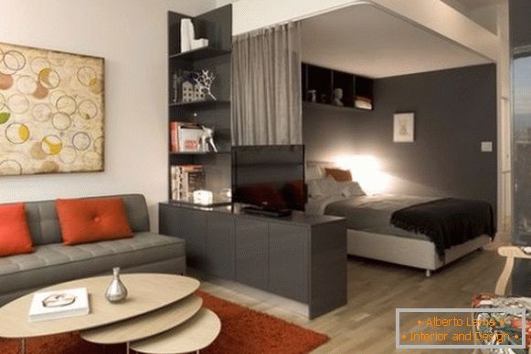 Design jednopokojového bytu 40 m2 - foto 4