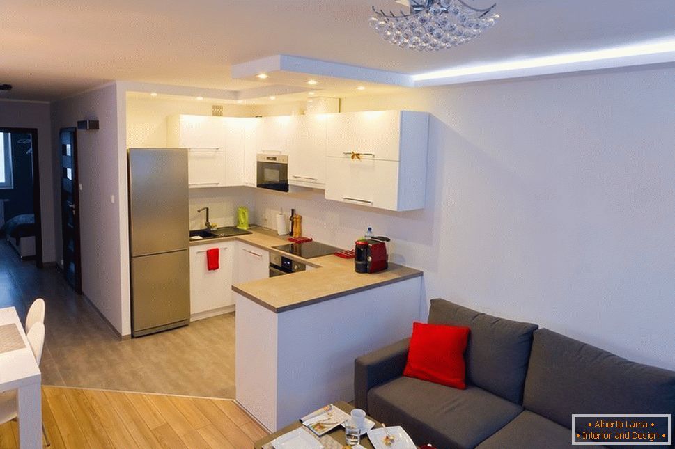 Designový projekt kuchyně-obývací pokoj