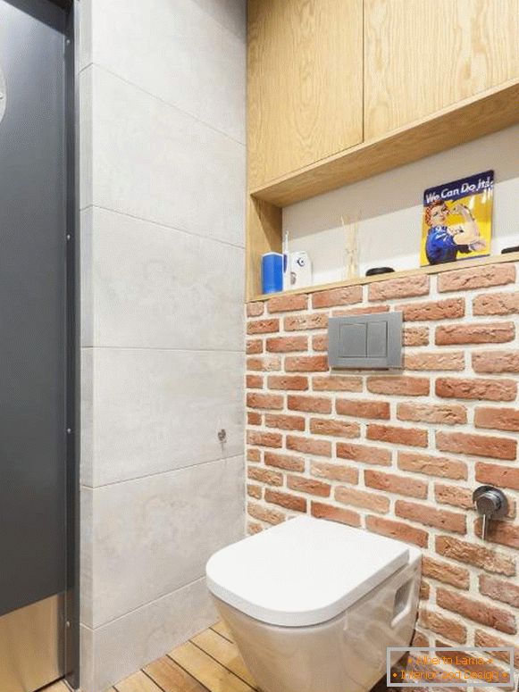 Návrh malého toaleta - fotografie ve stylu podkroví