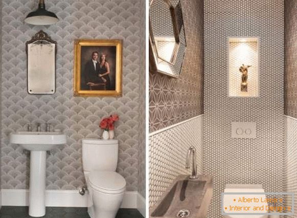 Šedý design toalet - fotografie moderních nápadů roku 2017