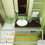 Světlý zelený interiér koupelny