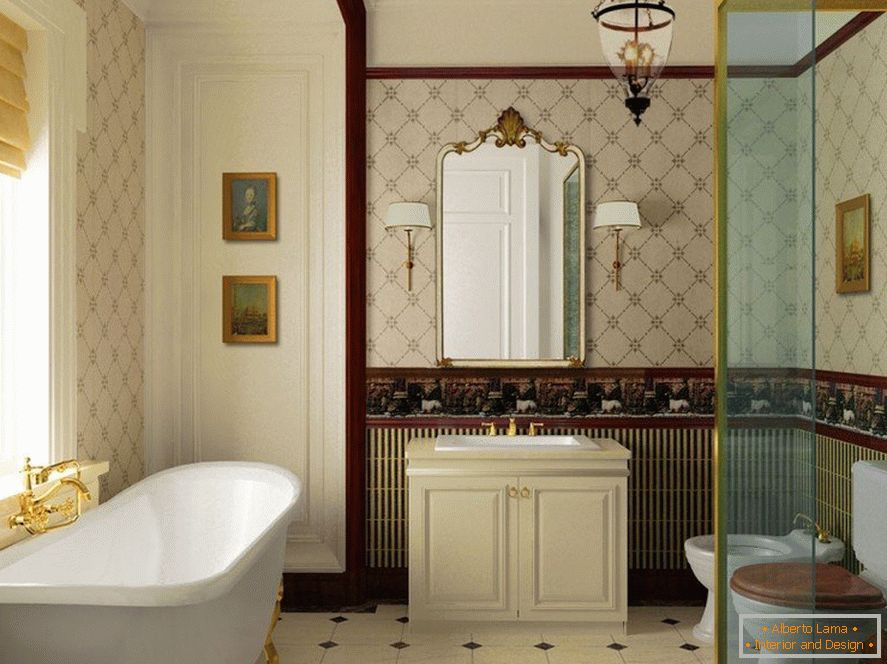 Koupelna v barokním stylu