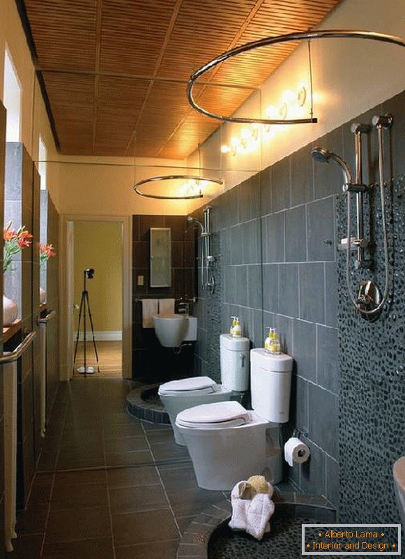 design koupelny, kombinovaný s WC, foto 19