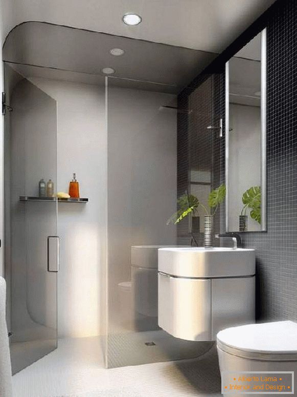 design koupelny kombinovaný s WC, foto 12