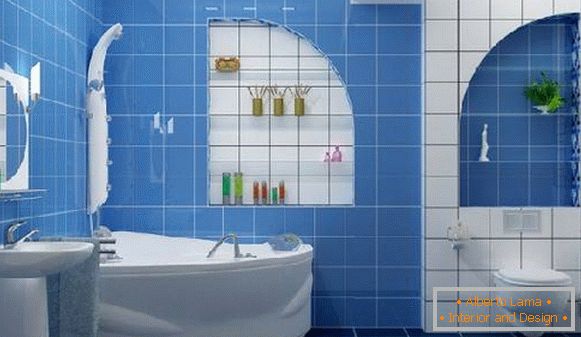 design malé koupelny kombinované s WC, foto 42