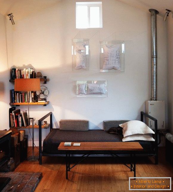 Interiér malého obývacího pokoje