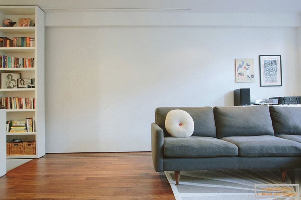 Prostorný stylový stylový obývací pokoj na Manhattanu