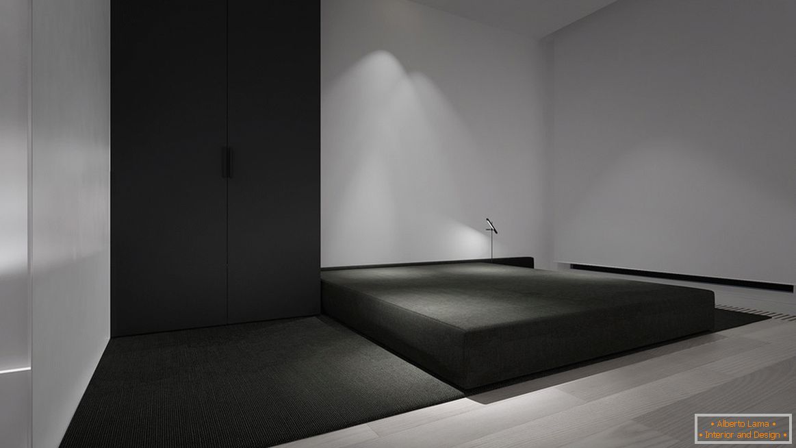 Sprcha ve stylu minimalismu je nejjasnějším příkladem designu. Hlavním rysem je minimální nábytek.