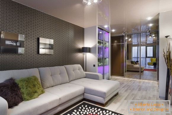 Design haly 18 metrů čtverečních v bytě ve skandinávském stylu foto 4