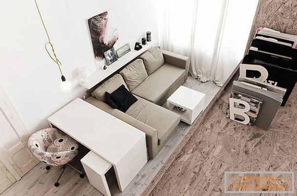 Interiér malého bytu v Polsku