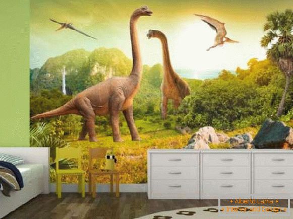 tapety dinosaurů v dětském pokoji, foto 46