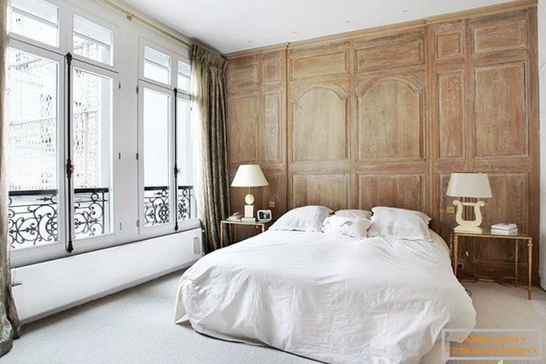 Interiér francouzského stylu v ložnici