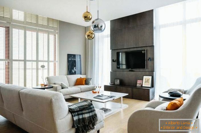 Laconický design obývacího pokoje