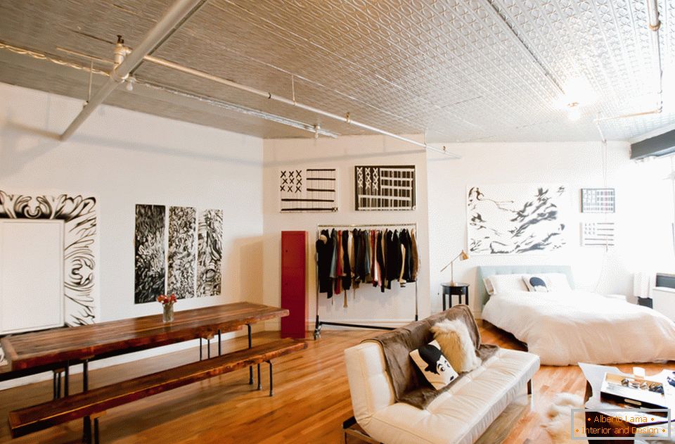Interiér stylového bytu v Brooklynu