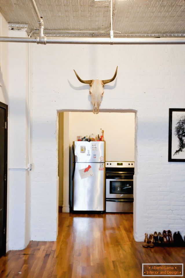 Kuchyně stylový byt v Brooklynu