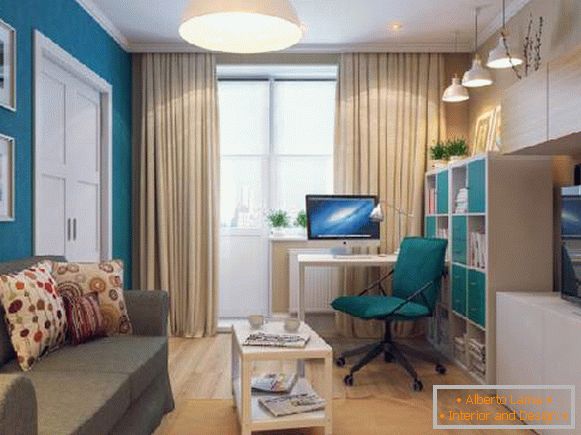 , design obývacího pokoje s pracovním prostorem foto foto 101