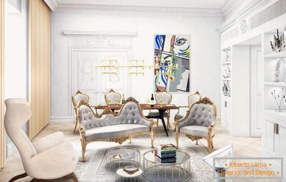 klasický nábytek a moderní dekor
