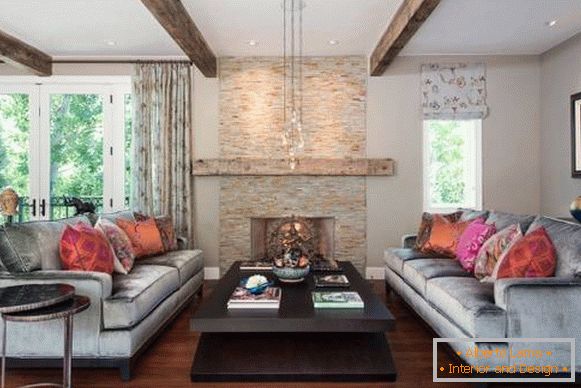 Indické prvky interiéru v moderním designu obývacího pokoje