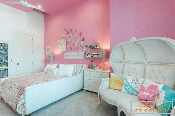 interiérový design dětského pokoje pro dívku фото
