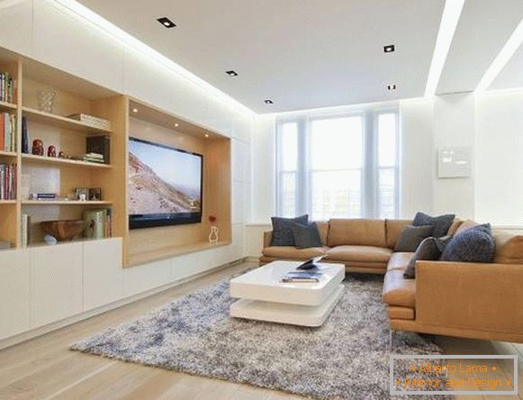 Foto interiéru obývacího pokoje v moderním stylu