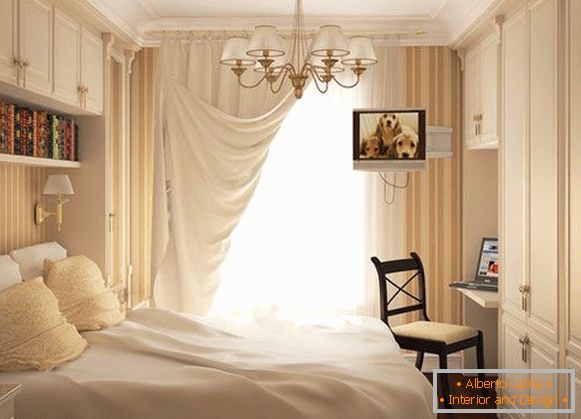 Luxusní ložnice v mléčné barvě