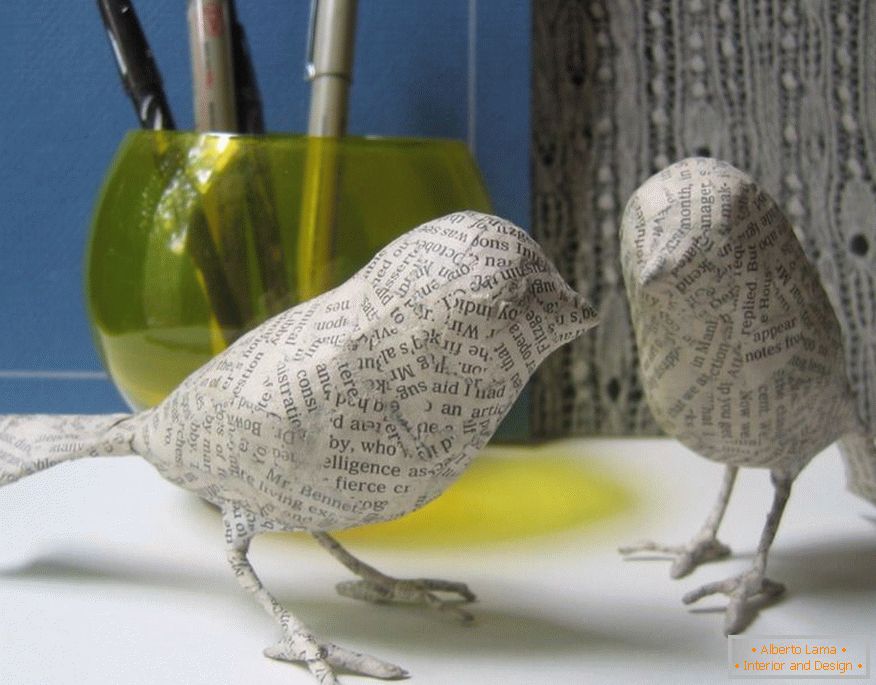 Ptáci z papier-mache
