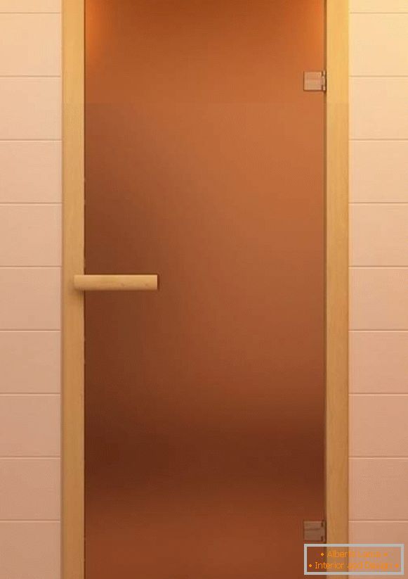 Matné skleněné dveře pro saunu a koupel
