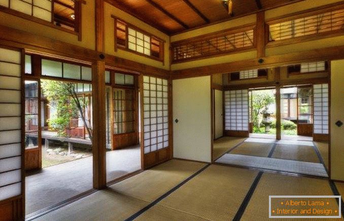 Uspořádání interiéru v japonském stylu